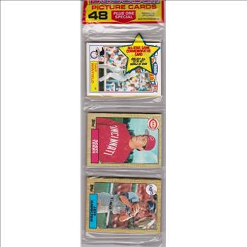 1987 Topps Baseball 49 Card Rack Pack w/ Dave Winfield On Front