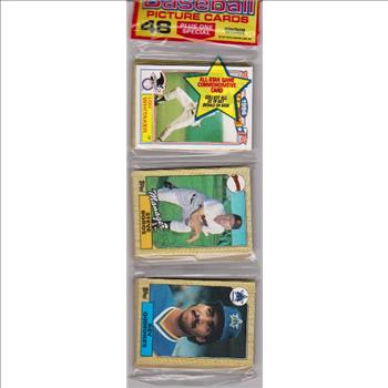 1987 Topps Baseball 49 Card Rack Pack w/ Lou Whitaker On Front