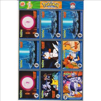 1999 Pokemon Master Trainer Collector Set Uncut 9 Card Sheet #1