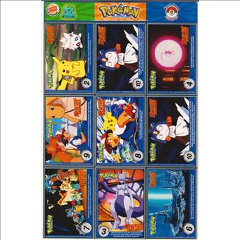 1999 Pokemon Master Trainer Collector Set 9 Card Uncut Sheet #6