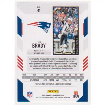 Tom Brady 2021 Score #41 Card