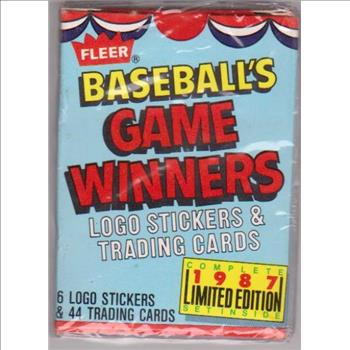 Sealed - 1987 Fleer Baseball Game Winners 44 Card Set