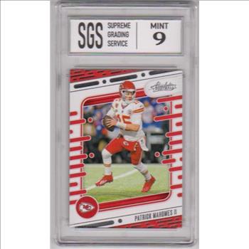 Graded Mint 9 - Patrick Mahomes 2024 Panini Absolute #50 Card
