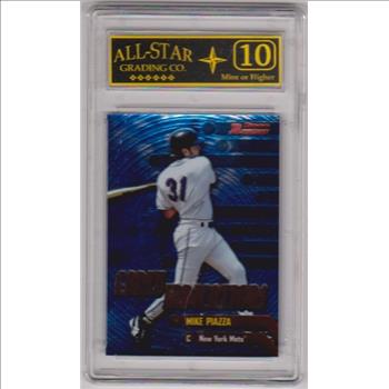 Graded 10 - Mike Piazza 2000 Bowman Early Indications #E9 Insert Card