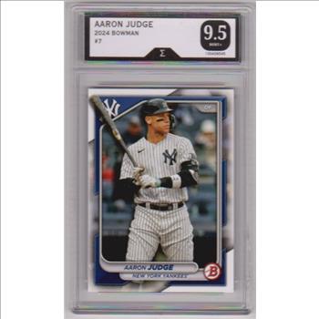 Graded Sigma Mint+ 9.5 - Aaron Judge 2024 Bowman #7 Card