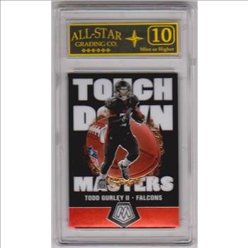 Graded 10 - Todd Gurley 2020 Panini Mosaic Touchdown Masters #TM7 Insert Card