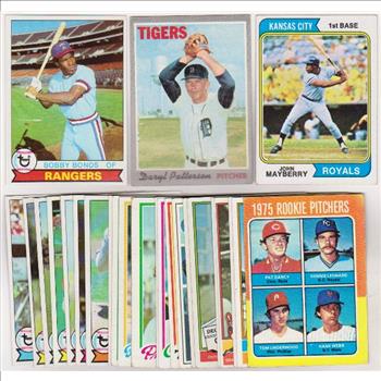 25 Different 1970's Topps Baseball Cards (1970-1979) w/ Bobby Bonds + More