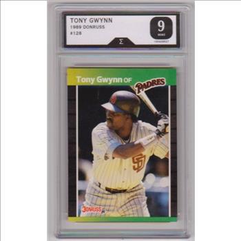 Graded Sigma Mint 9 - Tony Gwynn 1989 Donruss #128 Card