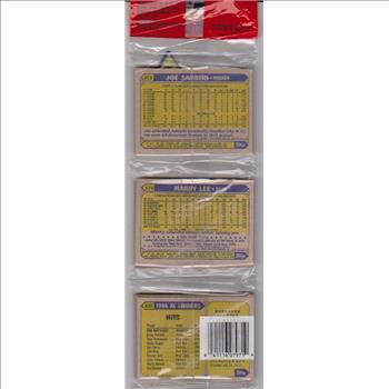 1987 Topps Baseball 49 Card Rack Pack w/ Fernando Valenzuela On Front