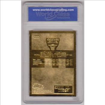 Graded Gem Mint 10 - Michael Jordan 1998 Fleer '86 Rookie Style Red/White/Blue Border 23 Kt Gold Card