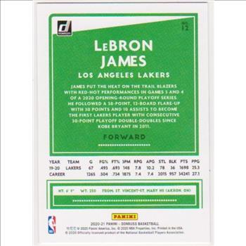 Lebron James 2020-21 Donruss #12 Card