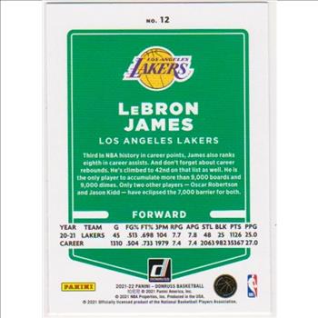 Lebron James 2021-22 Donruss #12 Card