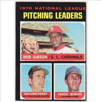 1971 Topps Bob Gibson/Gaylord Perry/Fergie Jenkins #70 Card