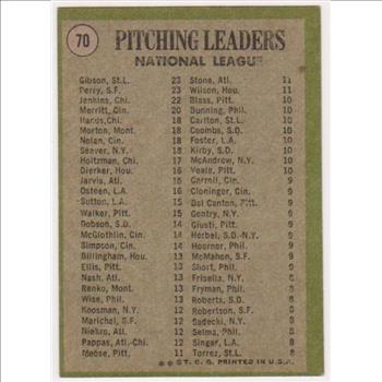 1971 Topps Bob Gibson/Gaylord Perry/Fergie Jenkins #70 Card