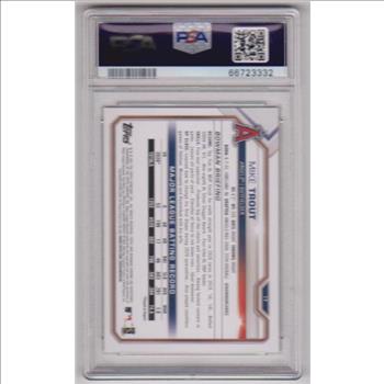 Graded PSA Mint 9 - Mike Trout 2021 Bowman #17 Card