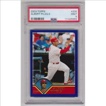 Graded PSA Mint 9 - Albert Pujols 2003 Topps #200 Card