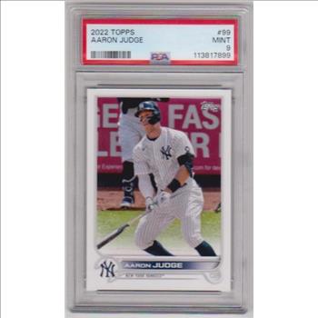 Graded PSA Mint 9 - Aaron Judge 2022 Topps #99 Card