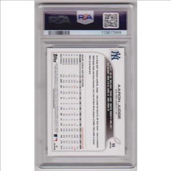 Graded PSA Mint 9 - Aaron Judge 2022 Topps #99 Card
