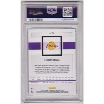 Graded PSA Mint 9 - Lebron James 2019-20 Panini Chronicles Panini #112 Card