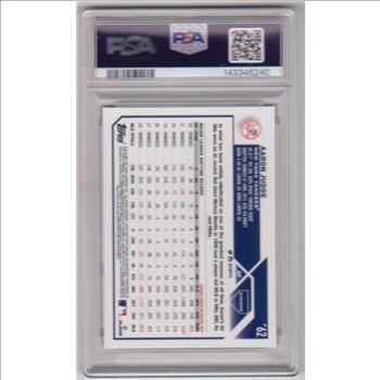 Graded PSA Mint 9 - Aaron Judge 2023 Topps Chrome #62 Card