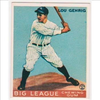 1933 Goudey Lou Gehrig #92 Reprint Card