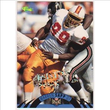 Only 499 Exist - Warren Sapp 1996 Classic NFL Experience Printers Proof #119 Insert Rookie Card