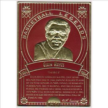 1993 Legendary Foils Elvin Hayes Sculpted Card With COA 