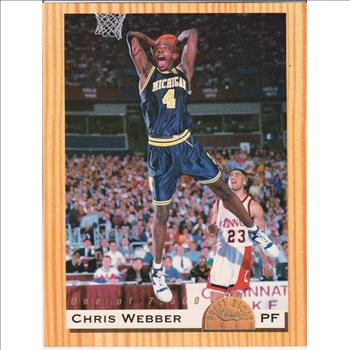 1993 Classic Chris Webber LP8 8.5x11 Blowup Rookie Card - Scarce