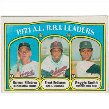 1972 Topps Harmon Killebrew/Frank Robinson/Reggie Smith #88 Card