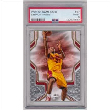 Graded PSA Mint 9 - Lebron James 2009-10 SP Game Used #57 Card