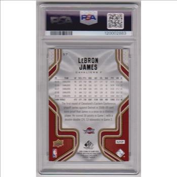 Graded PSA Mint 9 - Lebron James 2009-10 SP Game Used #57 Card