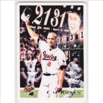 1996 Topps Cal Ripken, Jr. #96 Porcelain Replica Card w/ COA