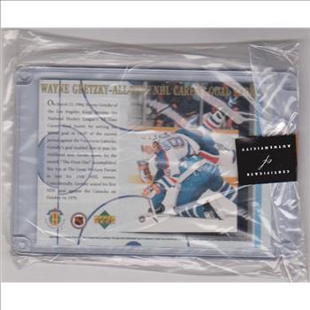 WAYNE GRETZKY - 1994 Upper Deck 802 Goal 3.5x5 Inch C-Card - #'ed/10,000