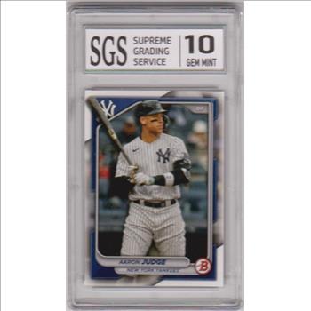 Graded Gem Mint 10 - Aaron Judge 2024 Bowman #7 Card