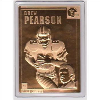 22 Kt Gold Drew Pearson Danbury Mint Gold Card - HOF'er