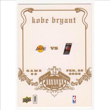 Kobe Bryant 2008 Upper Deck MVP White Border #59 Card