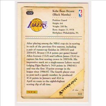 Kobe Bryant 2012 Panini Anthology #122 Card