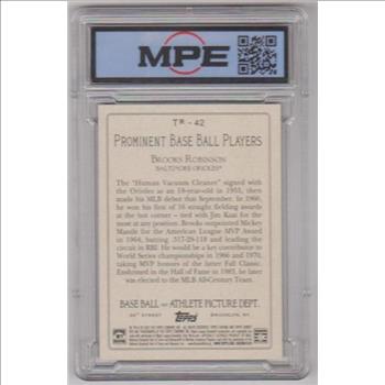 Graded MPE Mint 9 - Brooks Robinson 2020 Topps Turkey Red #TR-42 Insert Card