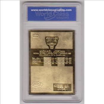 Graded Gem Mint 10 - Michael Jordan 1998 Fleer '86 Rookie Red Holo Refractor 23 Kt Gold Card