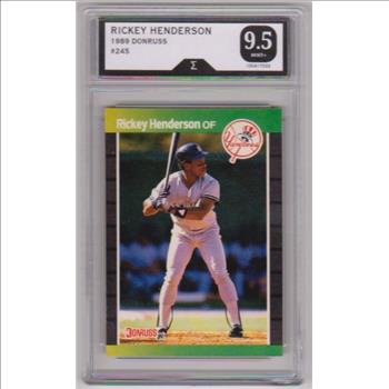 Graded Sigma Mint+ 9.5 - Rickey Henderson 1989 Donruss #245 Card