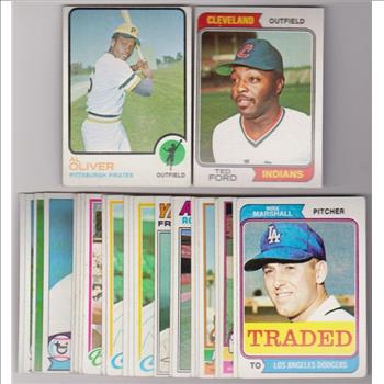 25 Different 1970's Topps Baseball Cards (1973-1979) w/ Al Oliver + More