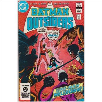 1983 DC Comics Batman And The Outsiders #4 Issue