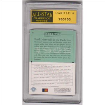 Graded 10 - Christy Mathewson 1994 Upper Deck The American Epic #14 Card