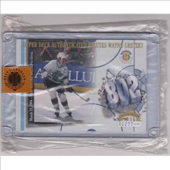 WAYNE GRETZKY - 1994 Upper Deck 802 Goal 3.5x5 Inch C-Card - #'ed/10,000