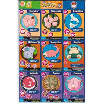 1999 Pokemon Master Trainer Collector Set Uncut 9 Card Sheet #16