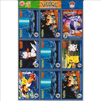 1999 Pokemon Master Trainer Collector Set Uncut 9 Card Sheet #16