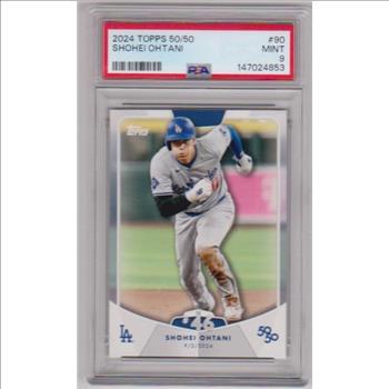 Graded PSA Mint 9 - Shohei Ohtani 2024 Topps 50/50 #90 Card