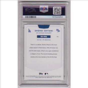 Graded PSA Mint 9 - Shohei Ohtani 2024 Topps 50/50 #90 Card