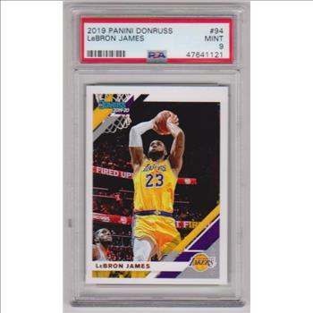 Graded PSA Mint 9 - Lebron James 2019-20 Donruss #94 Card