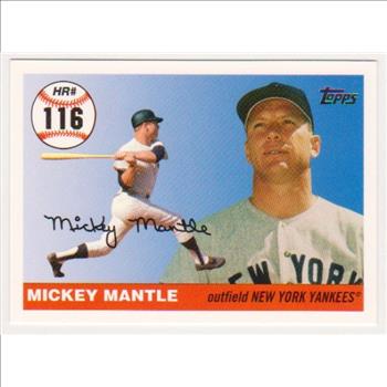 Mickey Mantle '55 Topps Style HR #116 2006 Topps #MHR116 Insert Card